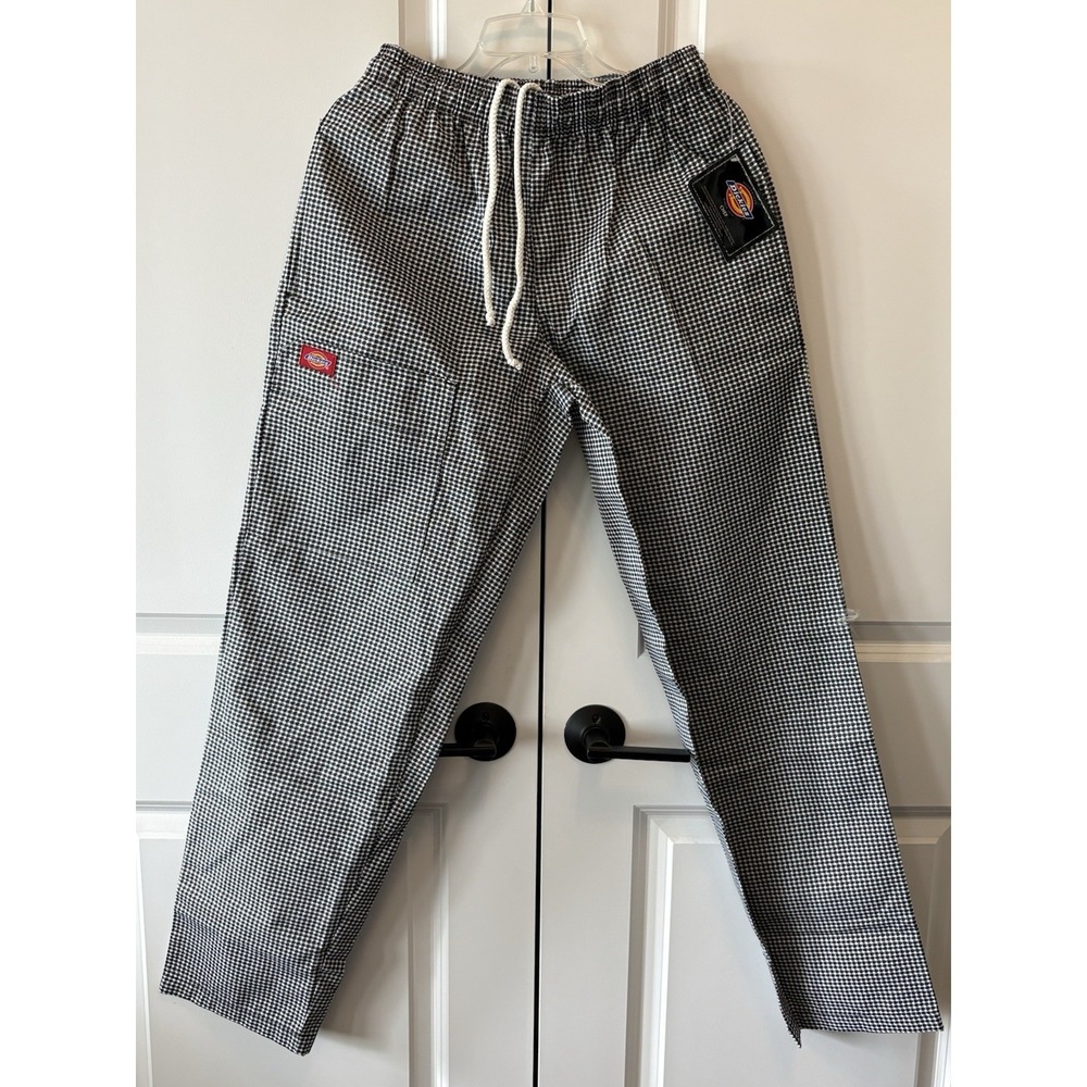 Dickies Chef Unisex Small Cargo Checkerboard Chef Pants CW050301A NWT